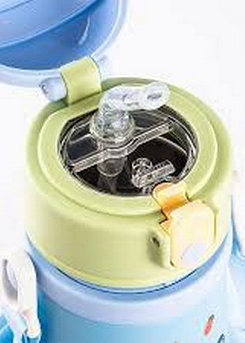 Ayıcık Desenli Mavi Çocuk Termos - Görsel 2