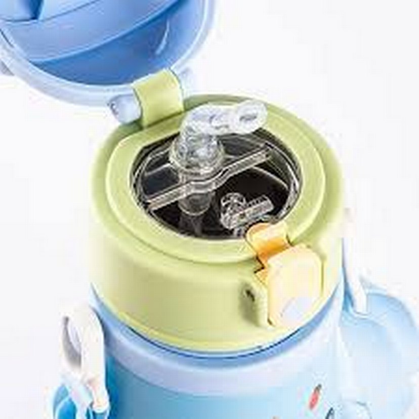 Ayıcık Desenli Mavi Çocuk Termos - Görsel 2