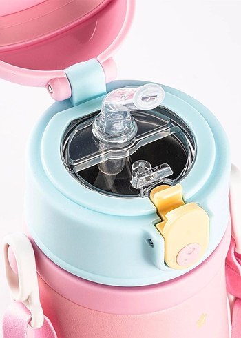 Ayıcık Desenli Sarı Çocuk Termos - Görsel 2