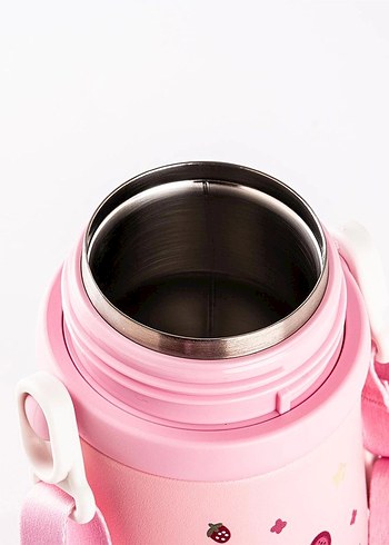 Pembe Ayıcık Desenli Çocuk Termos - Görsel 3