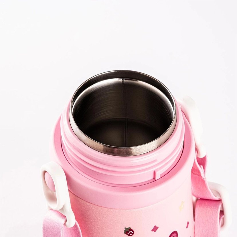 Pembe Ayıcık Desenli Çocuk Termos - Görsel 3