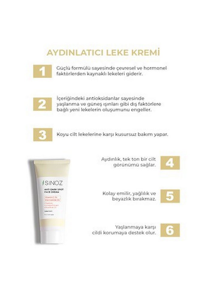 Sinoz Aydınlatıcı Leke Kremi - Görsel 2