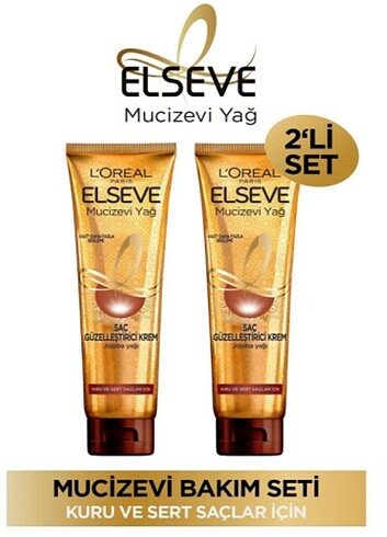 Beden ELSEVE Mucizevi Yağ Saç Güzelleştirici Krem 150 ml - 2'li Set
