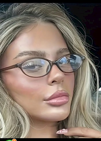 Şeffaf Koyu Bej Kadın Gözlük Çerçevesi - Görsel 2