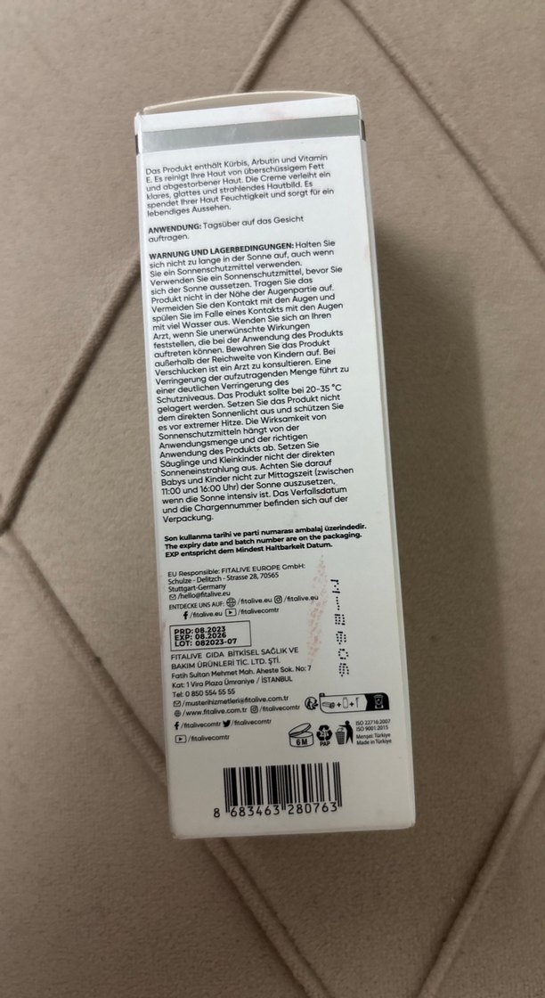 Fit & Alive Pumpkin Care SPF 50+ Güneş Kremi - Görsel 3