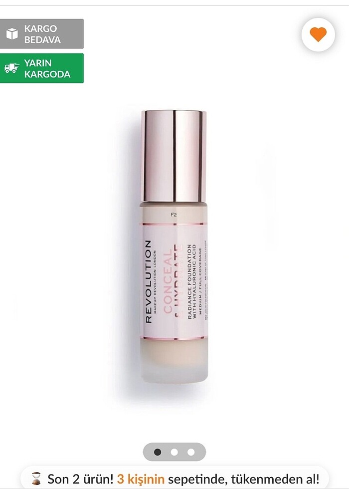 Revolution fondoten F2 HYALURONIC ACID - Görsel 2