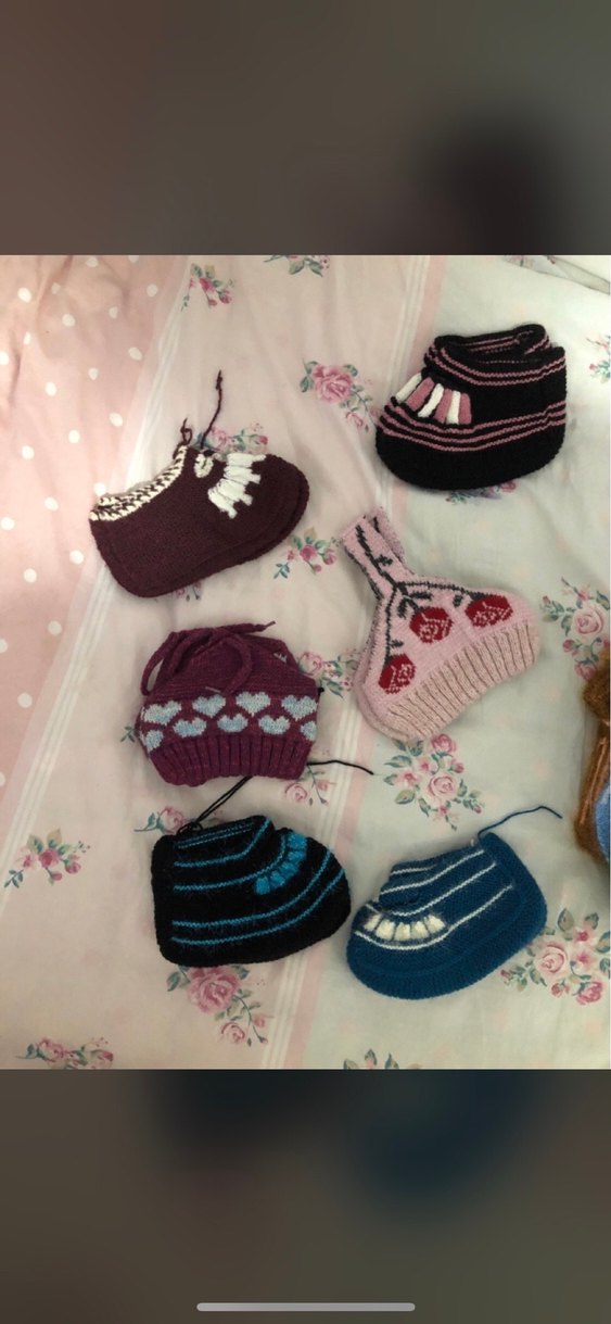 Makine Örgüsü Renkli Patikler - Görsel 2