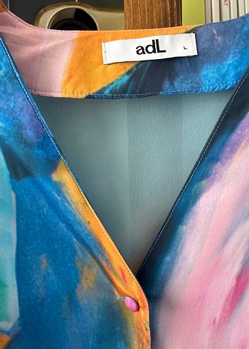 Uzun Kollu, Çok Renkli Baskılı Kadın Gömlek - Görsel 3