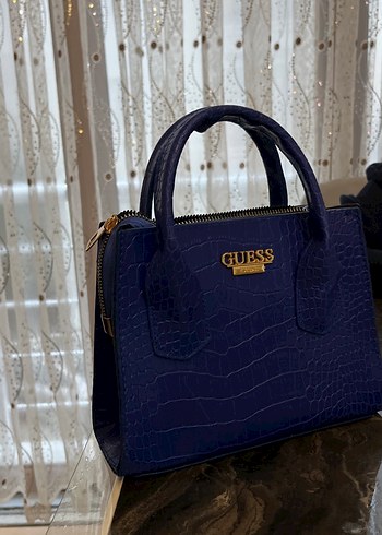 Mavi Deri Kadın Çanta - GUESS - Görsel 2