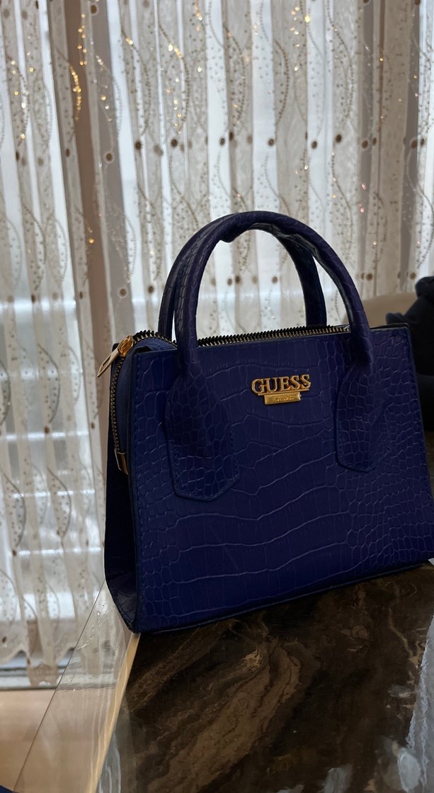 Mavi Deri Kadın Çanta - GUESS - Görsel 2