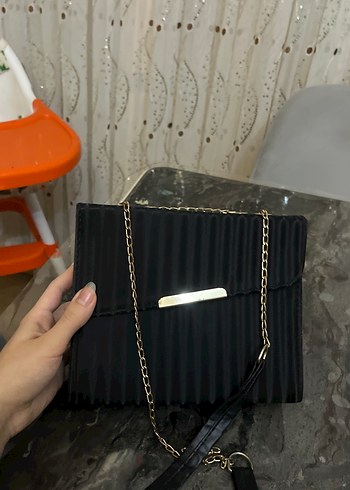 Siyah Deri Pilili Parisian Çanta - Görsel 2