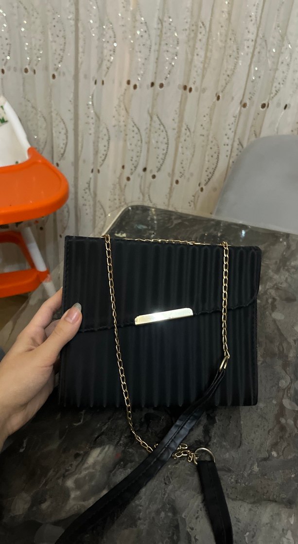 Siyah Deri Pilili Parisian Çanta - Görsel 2