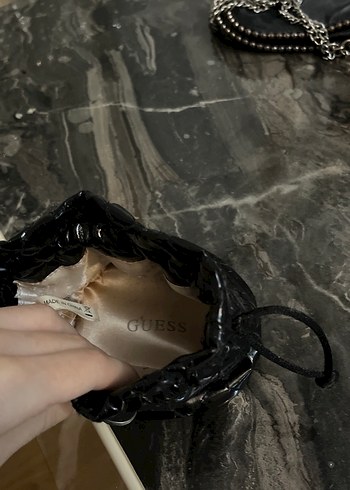 Siyah Parlak Deri Goth Kadın Çanta - Görsel 3