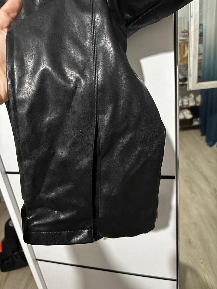 Siyah Deri Kadın Pantolon - Görsel 3