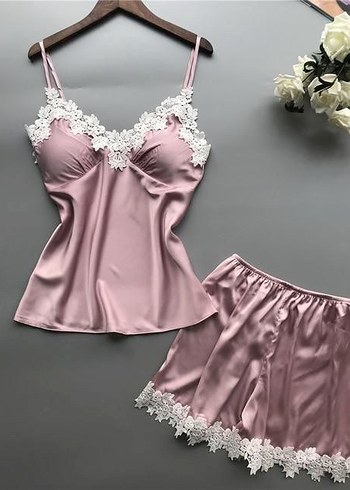 xl Beden 1. Kalite İthal Saten Şortlu Takım