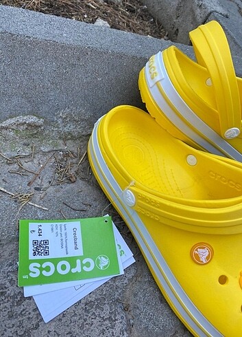 38 Beden Sarı crocs terlik (38 numara) süs hediyeli