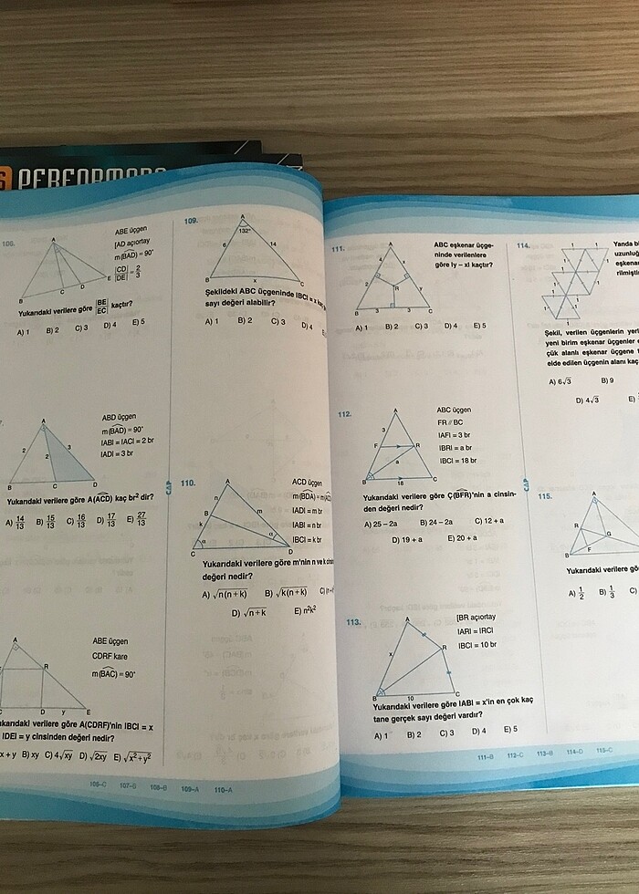 PERFORMANS SERİSİ 300 Soruda Geometri Soru Bankası Set Şeklinde - Görsel 3