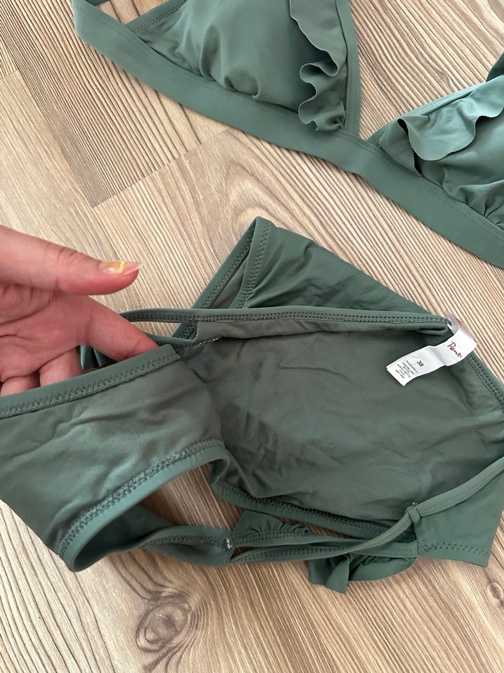 Yeşil Strappy Bohem Bikini Takımı - Görsel 3