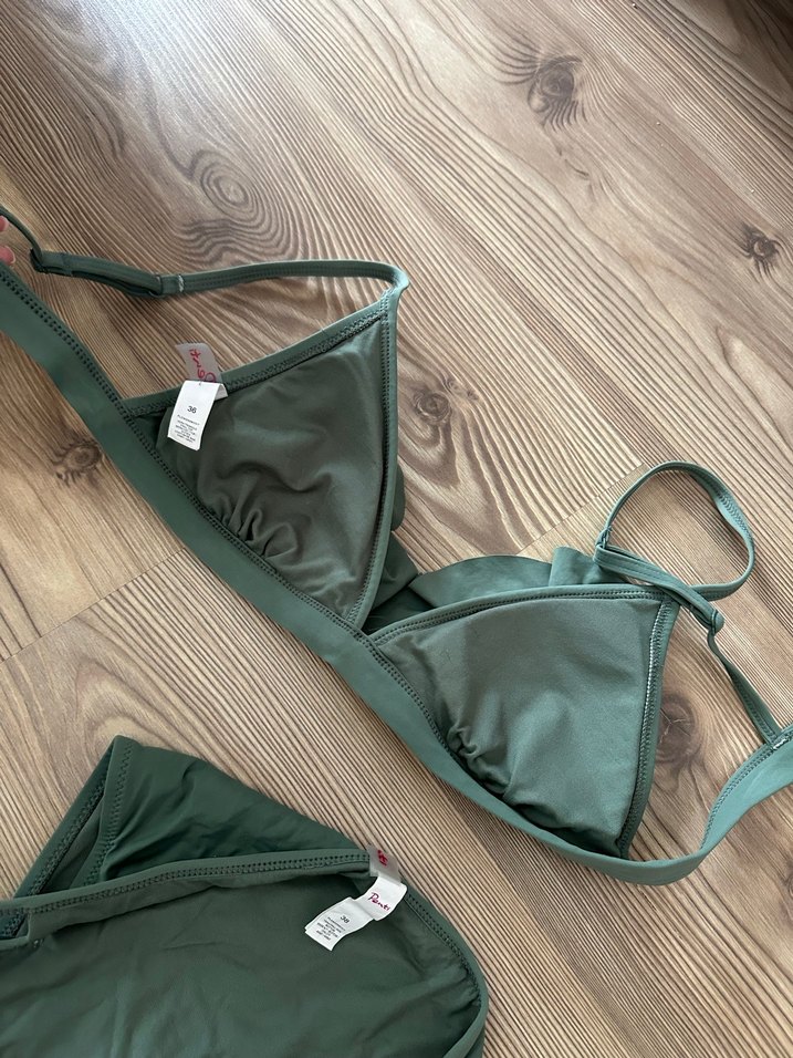 Yeşil Strappy Bohem Bikini Takımı - Görsel 2