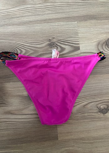 Pembe Bohem Tarzı Strappy Bikini Altı - Görsel 3