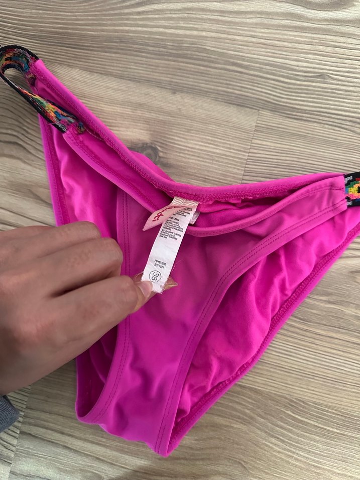 Pembe Bohem Tarzı Strappy Bikini Altı - Görsel 2