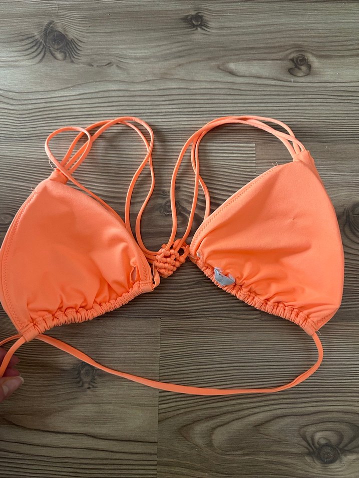 Turuncu İpli Kadın Bikini Üstü - Görsel 2