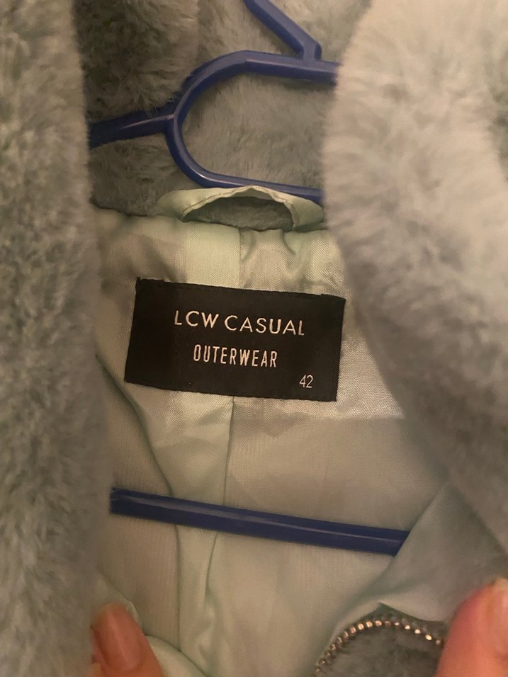 Gri Kadın Midi Peluş Ceket - Görsel 5