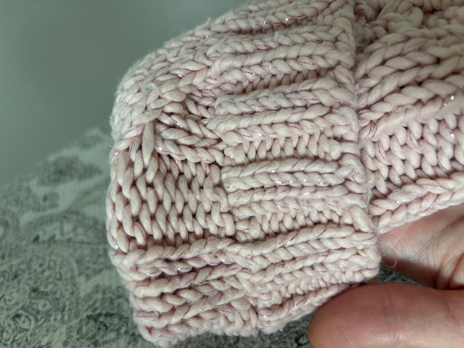 Toz pembe Örgü Kadın atkı - Görsel 2