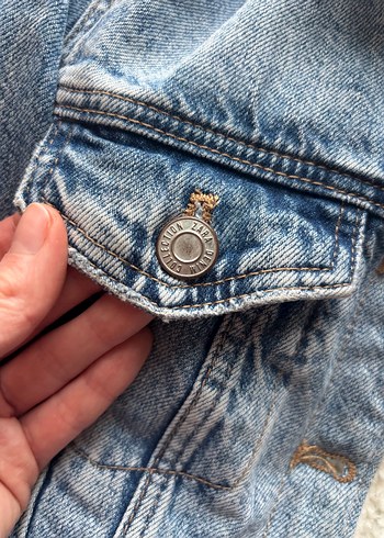 Kürklü çocuk  Denim Ceket - Görsel 2