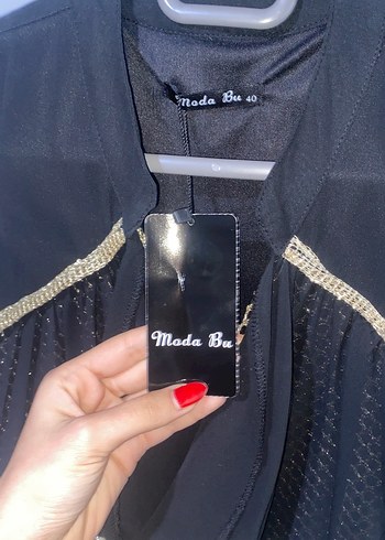 Siyah Drapeli Uzun Abiye Elbise - Görsel 3