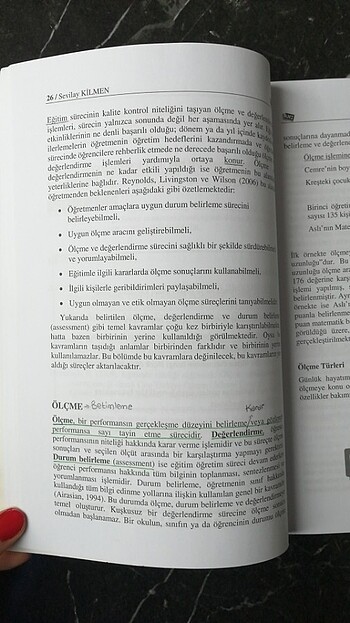  Beden Renk Eğitimde ölçme ve değerlendirme 