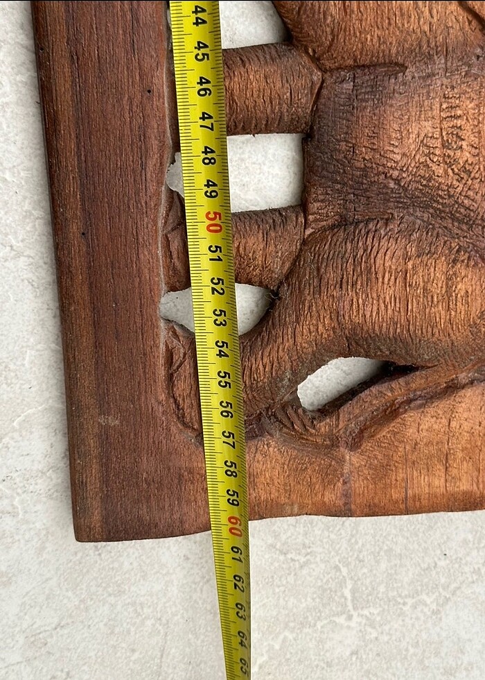 Fil temalı Uzakdoğu ahşap el oymasıBiblo - Görsel 5