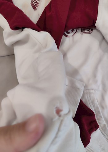 12-13 Yaş Beden beyaz Renk Beyaz Bordo maya okul kolej Sweatshirt