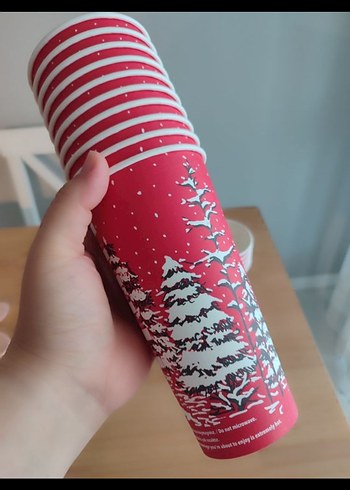 Paşabahçe Starbucks Kırmızı Yılbaşı Temalı Bardak Seti