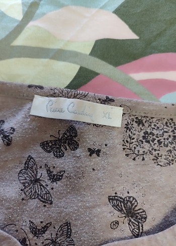 Uzun Kollu Desenli Bej gecelik - Görsel 2