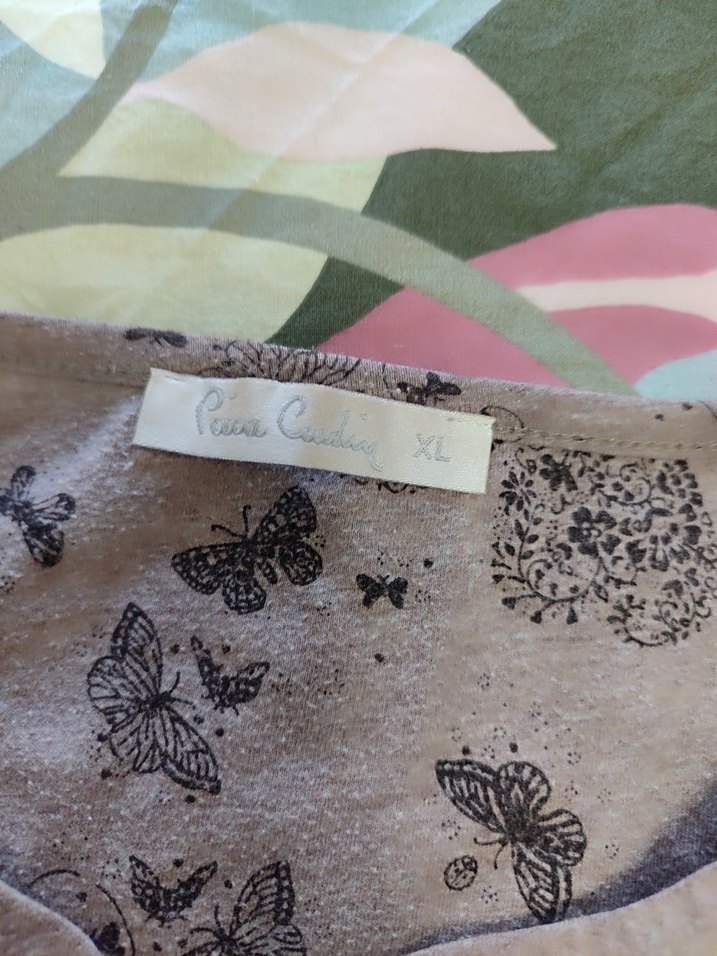 Uzun Kollu Desenli Bej gecelik - Görsel 2