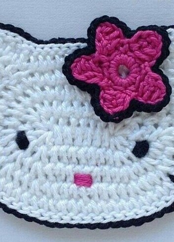 Hello kitty örgü aplike