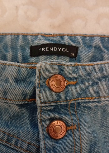 34 Beden mavi Renk Mavi Denim Kadın Pantolon Rahat Kesim