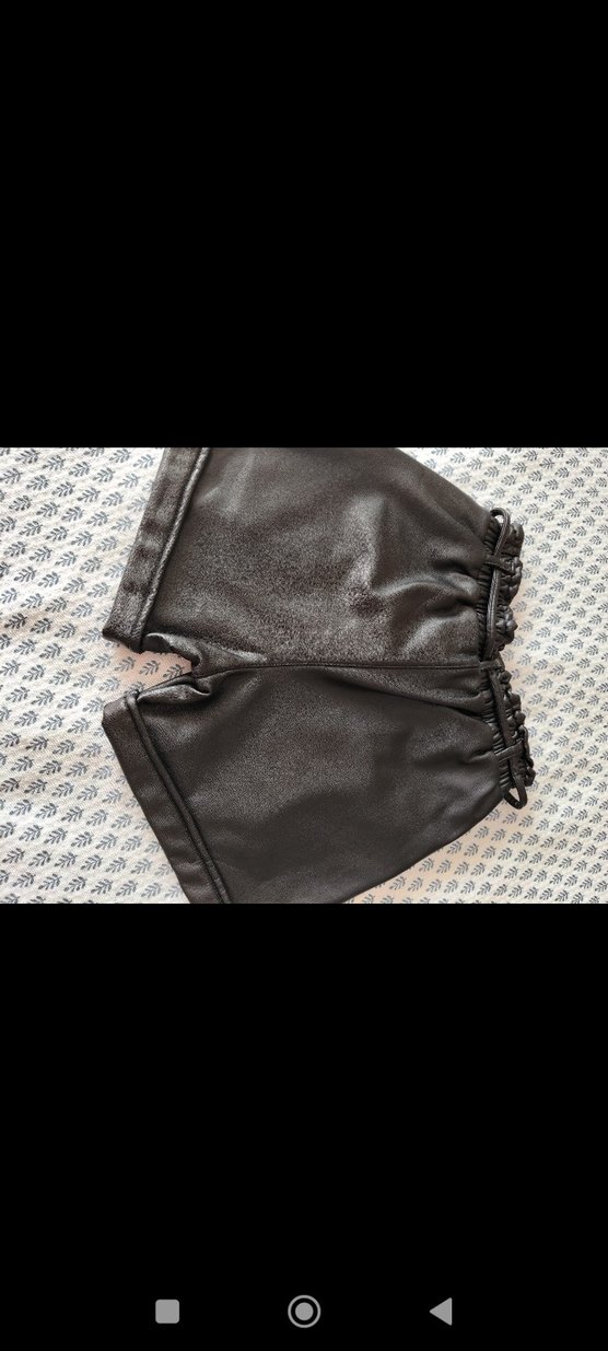 kız çoçuk deri şort - Görsel 4