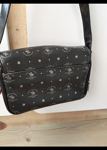 Tokalı Siyah Baskılı Deri Kadın Çanta - Görsel 4