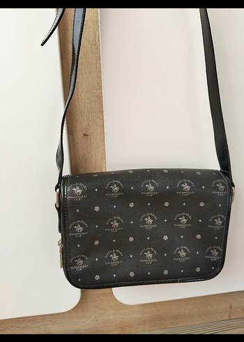 Tokalı Siyah Baskılı Deri Kadın Çanta - Görsel 3