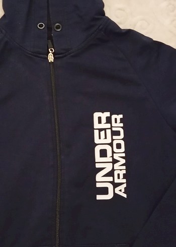 Erkek Siyah Under Armour Fermuarlı Kapüşonlu Sweatshirt - Görsel 2