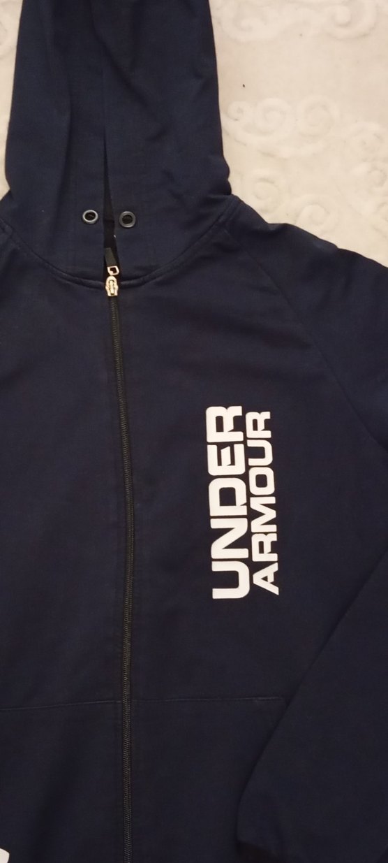 Erkek Siyah Under Armour Fermuarlı Kapüşonlu Sweatshirt - Görsel 2