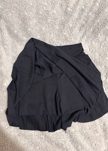 Laciver İçi Şortlu Dalgıç Kumaş Mini Etek - Görsel 2