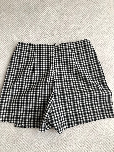 xs Beden siyah Renk bershka siyah kareli şort etek