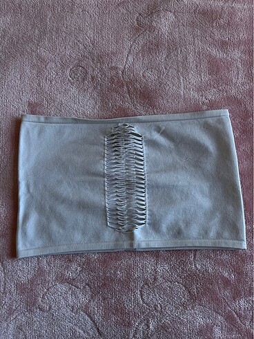 bershka straplez crop