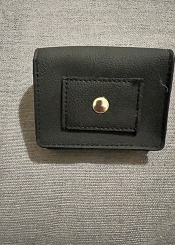 Nautica Düğmeli Siyah Deri Kadın Cüzdanı