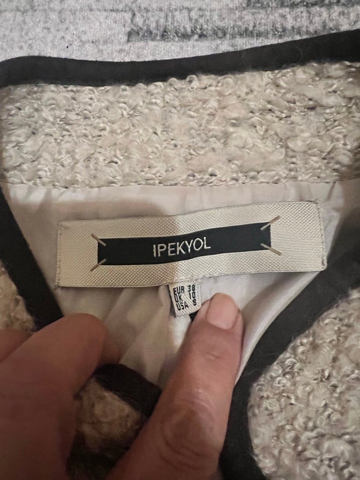 Bej Düğmeli Kadın Midi Kaban - Görsel 3