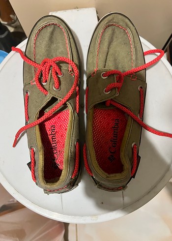 Columbia Gri Günlük Ayakkabı Kırmızı Bağcıklı - Görsel 3