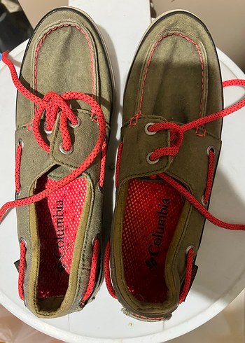 Columbia Gri Günlük Ayakkabı Kırmızı Bağcıklı - Görsel 2